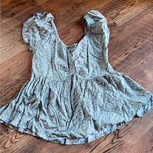 Floral Gray Women's Top